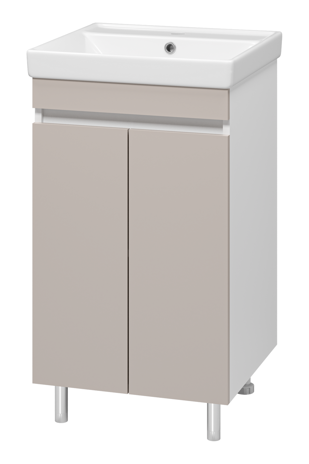 Тумба Misty Майна 50 с раковиной Como 50, напольный, сливки/белый