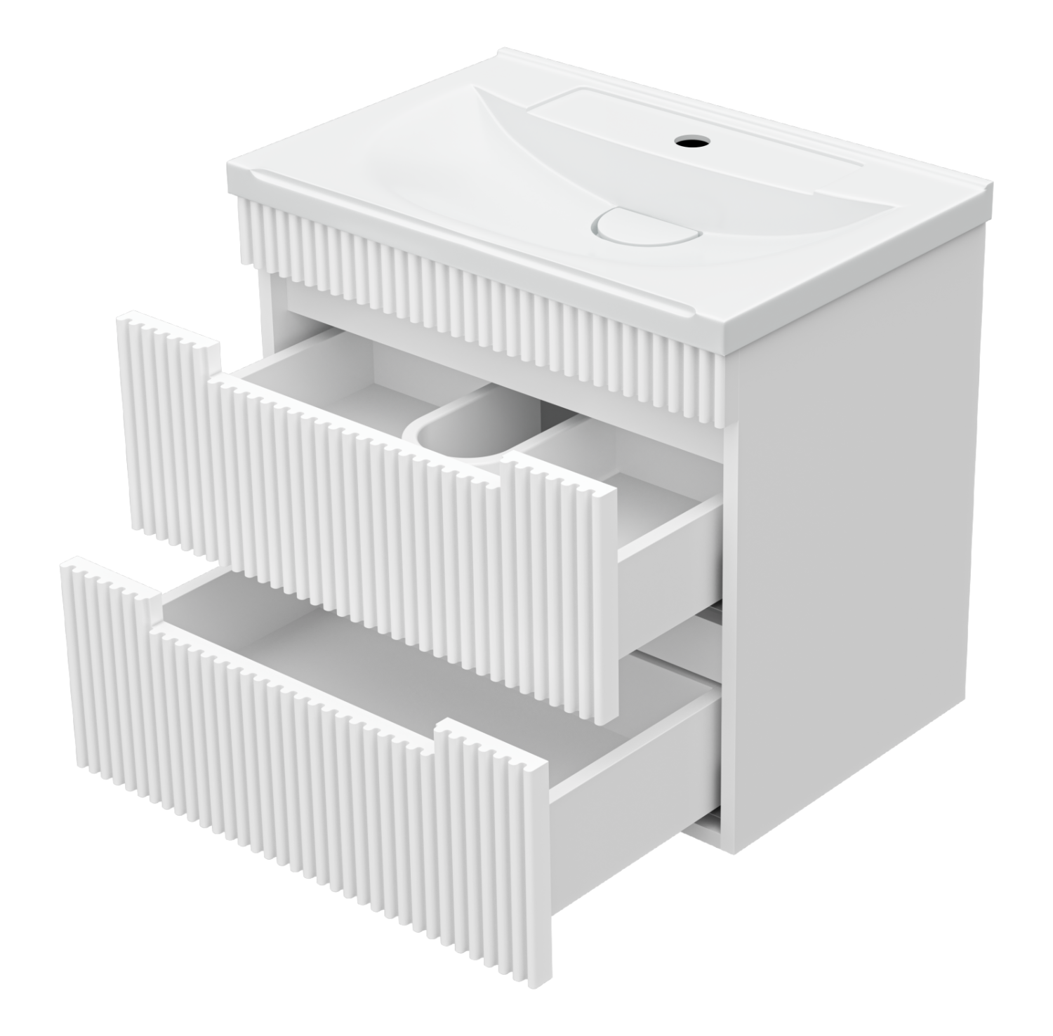 Тумба с раковиной Brevita Ariana 60 подвесная, белый