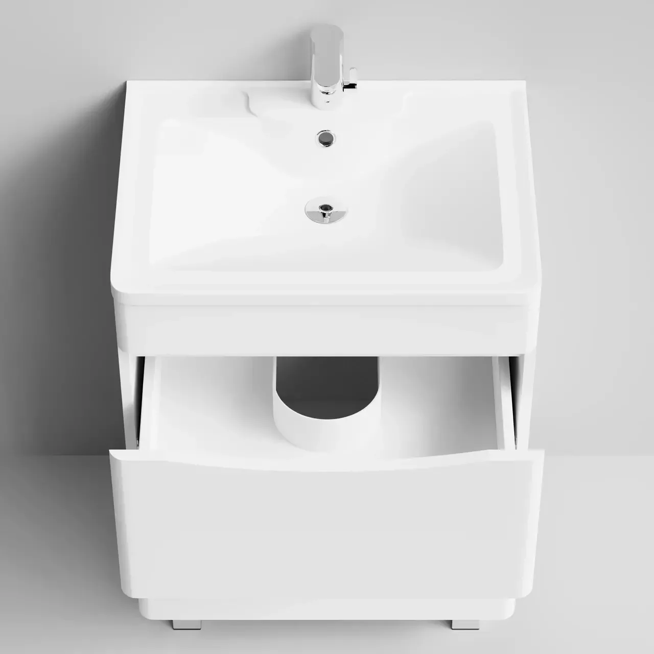 Тумба с раковиной Vod-ok Адель 60 напольная, белая + 13 цветов от магазина Vanna-Vanna.ru!