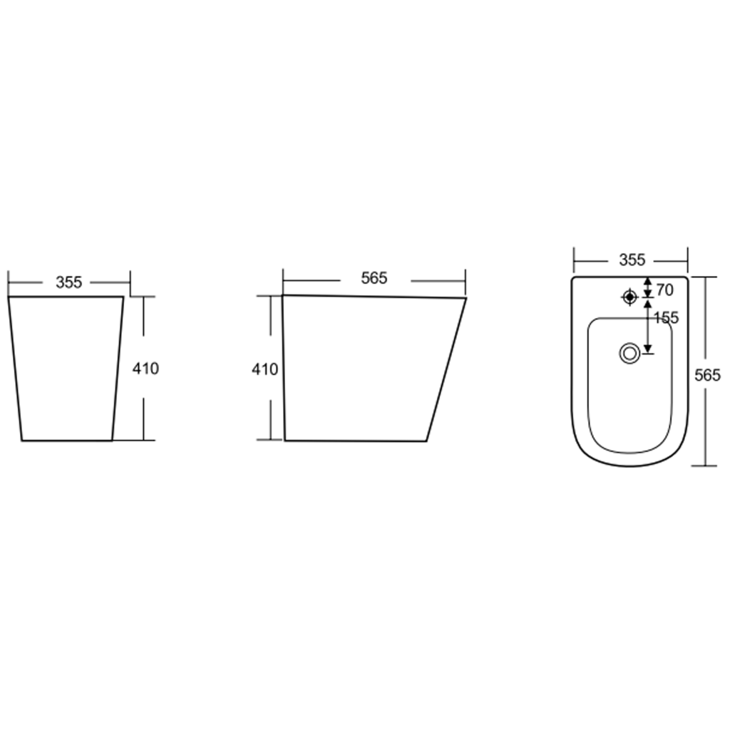 Биде Iberica Blanca Burgos Bide IB.BRA.B32 напольное, белый