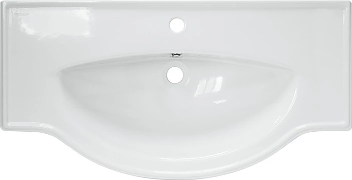 Тумба с раковиной Francesca Доминго 90 напольная, 3 двери, 2 ящика, белая