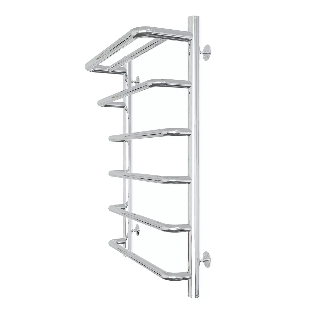 Полотенцесушитель водяной Laris Стандарт П6 500х700 с полкой, хром