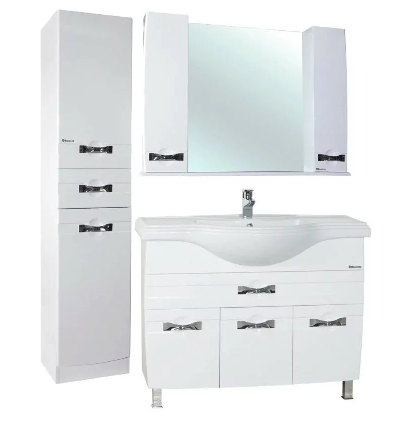 Мебель для ванной Bellezza Абрис 105 см комплект, напольный, белый