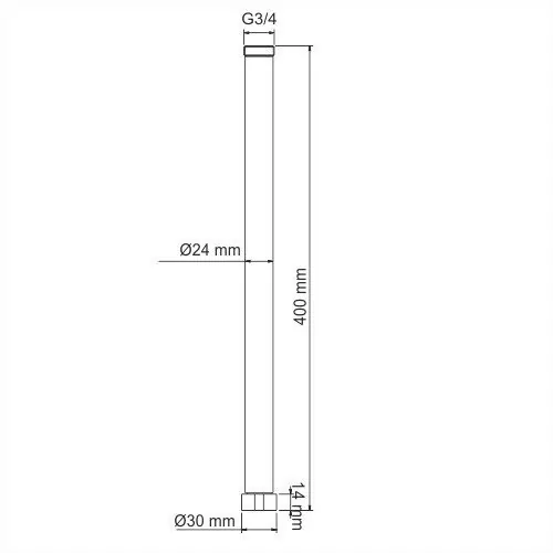 Удлинитель для душевой стойки WasserKraft A210 черный Soft-touch