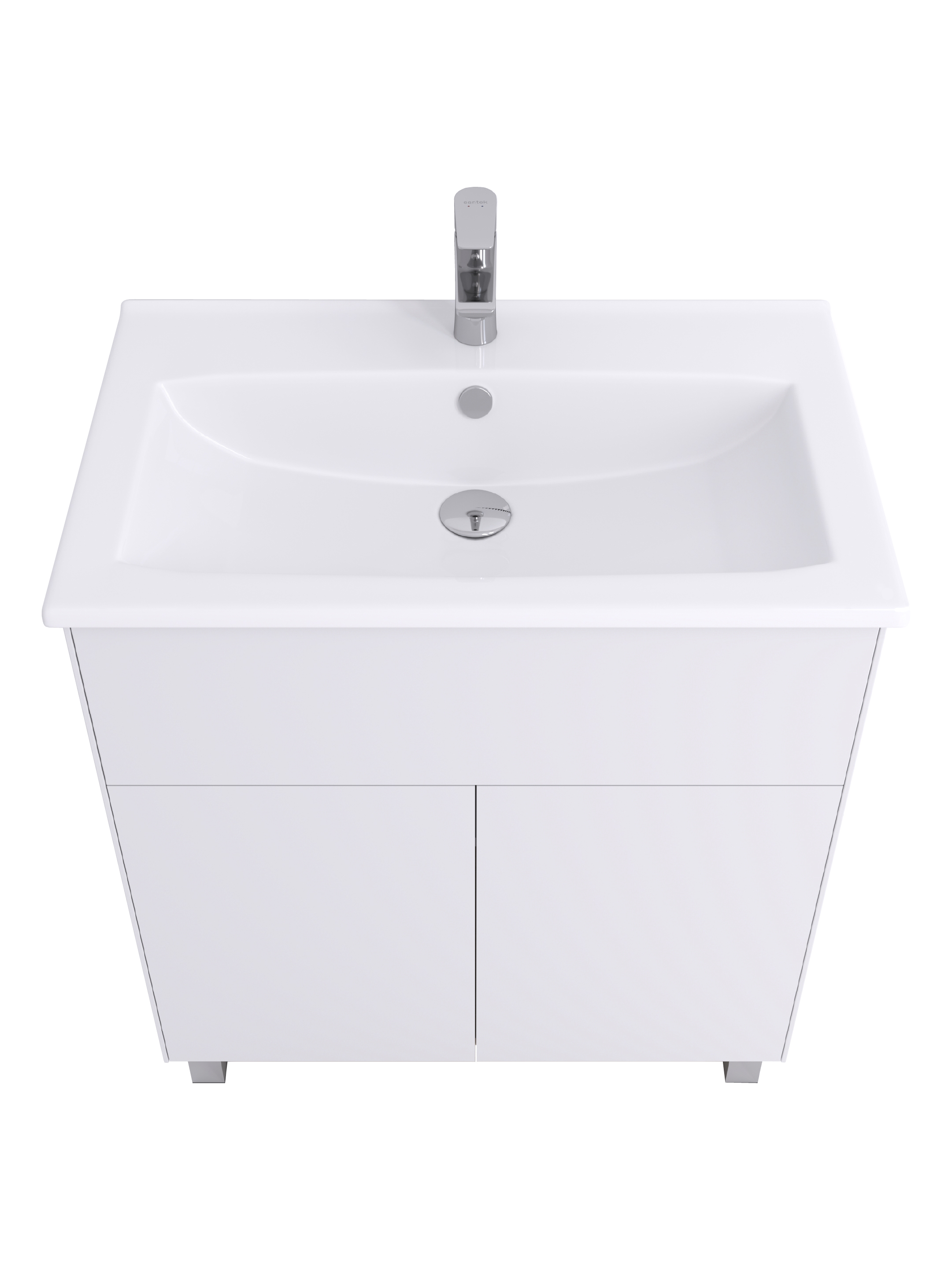 Тумба напольная Aquaton Форест Про 75 с раковиной Элина 75, белый