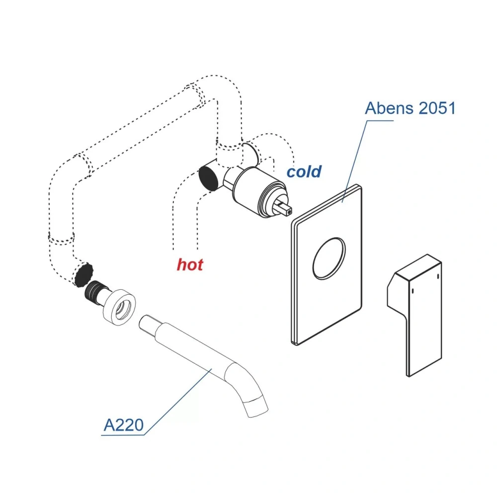 Смеситель для раковины WasserKraft Abens A20503 черный Soft-touch от магазина Vanna-Vanna.ru!