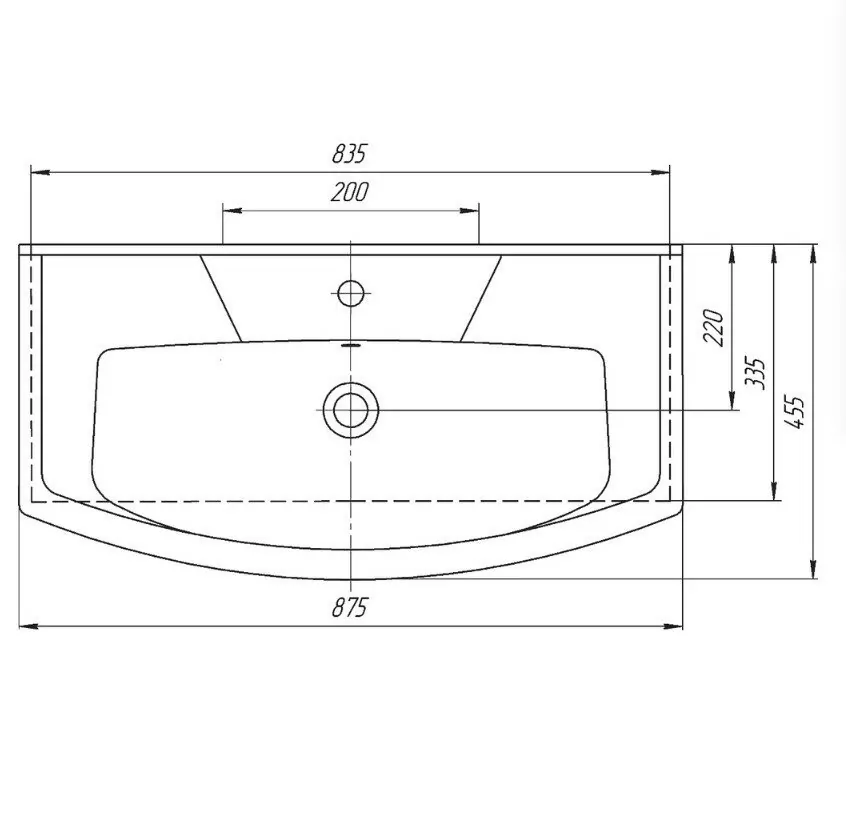 Тумба с раковиной Bellezza Мари 85 напольная, бежевая
