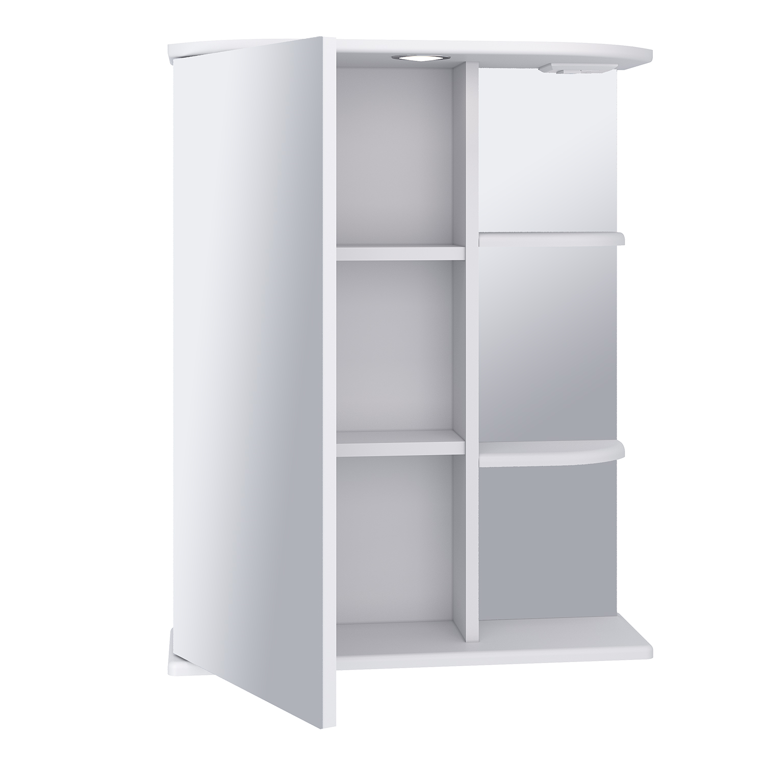 Зеркало-шкаф Runo Магнолия 60 L, белый