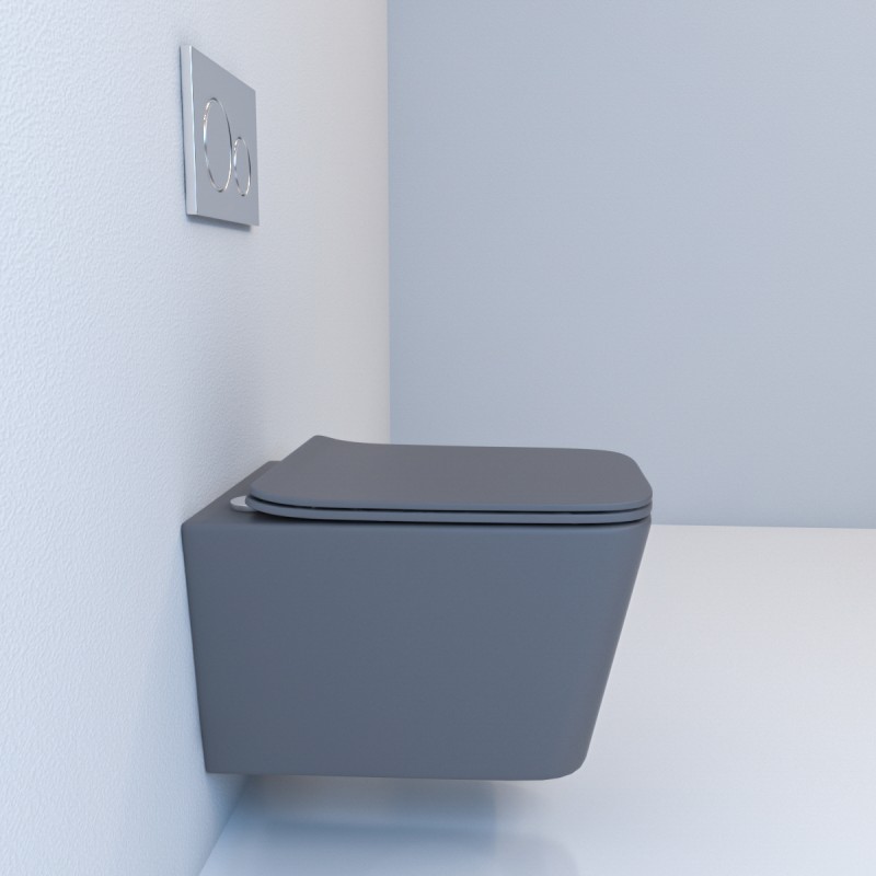 Унитаз подвесной Esbano GARTEZ (Matt Grey) 510x345x340