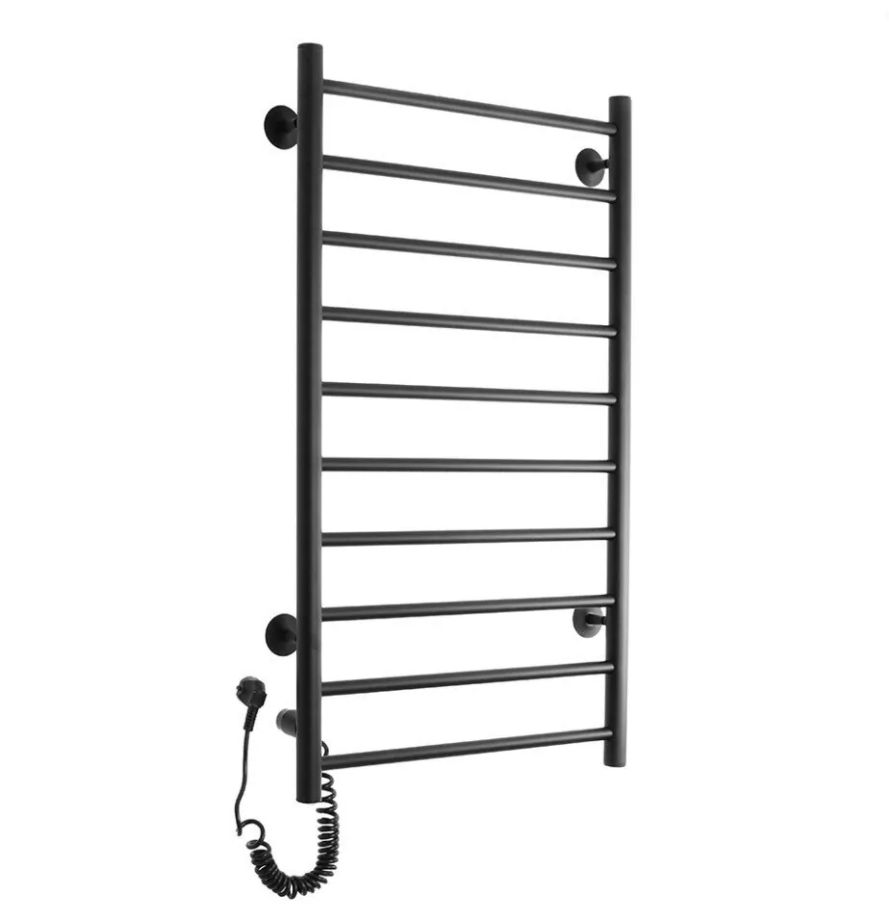 Полотенцесушитель электрический Domoterm Аврора DMT 109-10 50х90 EK L левый, черный матовый