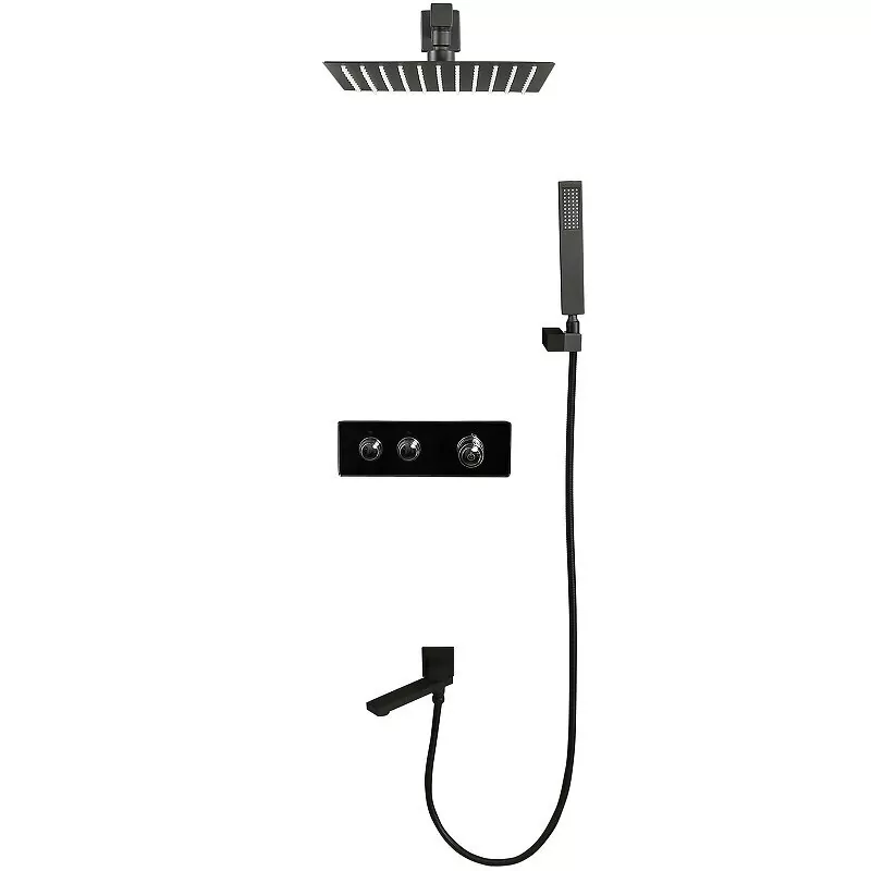 Душевой комплект ALMAes Olef TVZ-0898 черный матовый