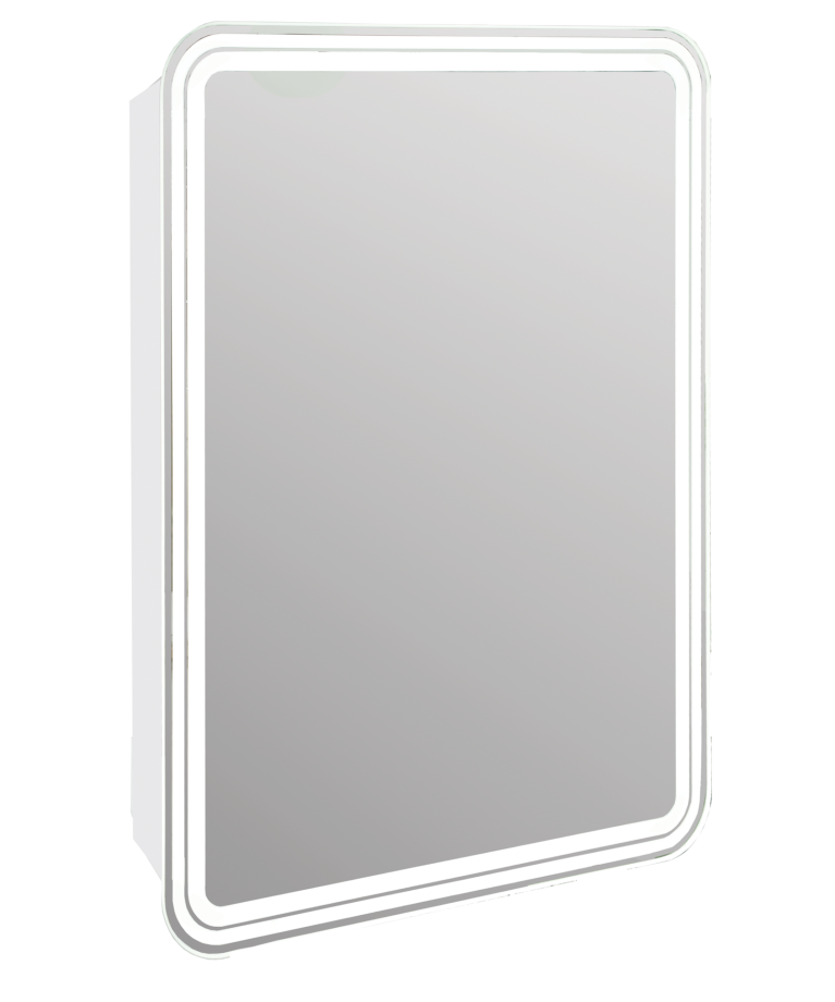 Зеркало-шкаф Emmy Мадрид 50 L, свет и регулировкой яркости, левое, белый