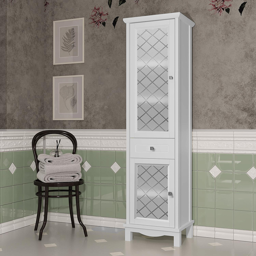 Пенал Opadiris Омега 45 L белый матовый