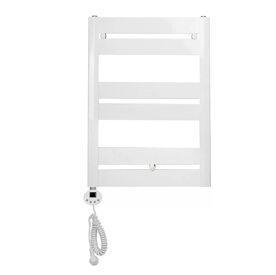 Полотенцесушитель электрический Domoterm Афина П6 500х700 EL левый, белый матовый