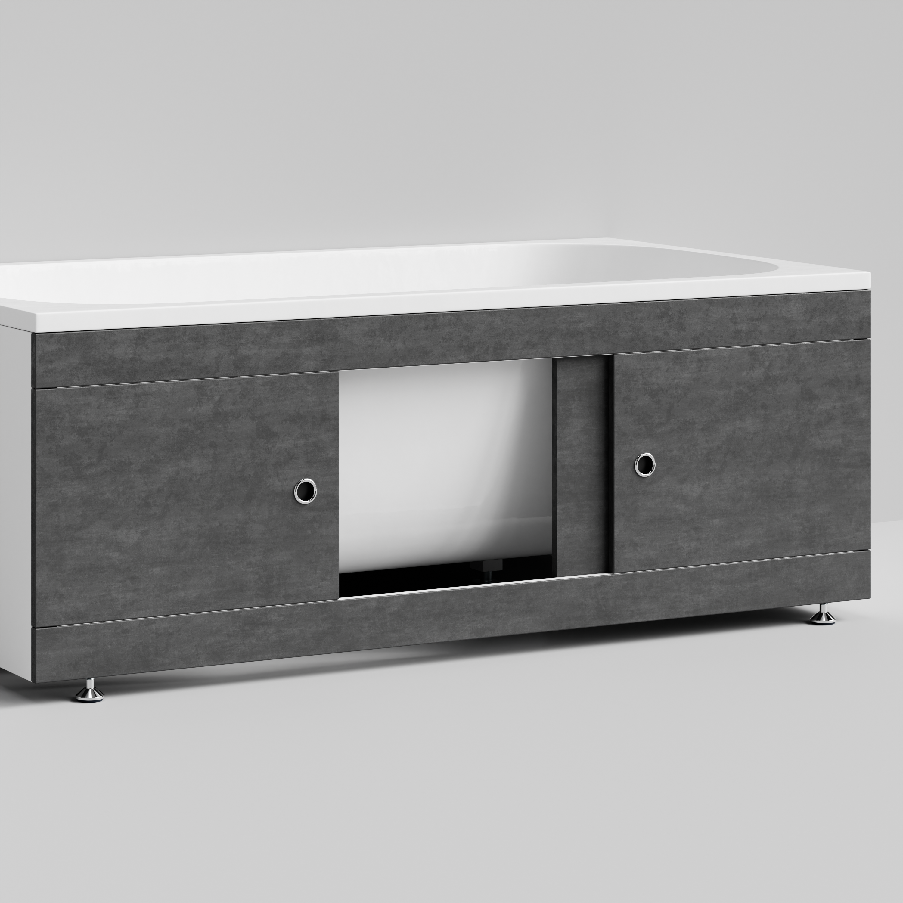 Экран под ванну Vod-ok Купе 150 раздвижной Серый камень