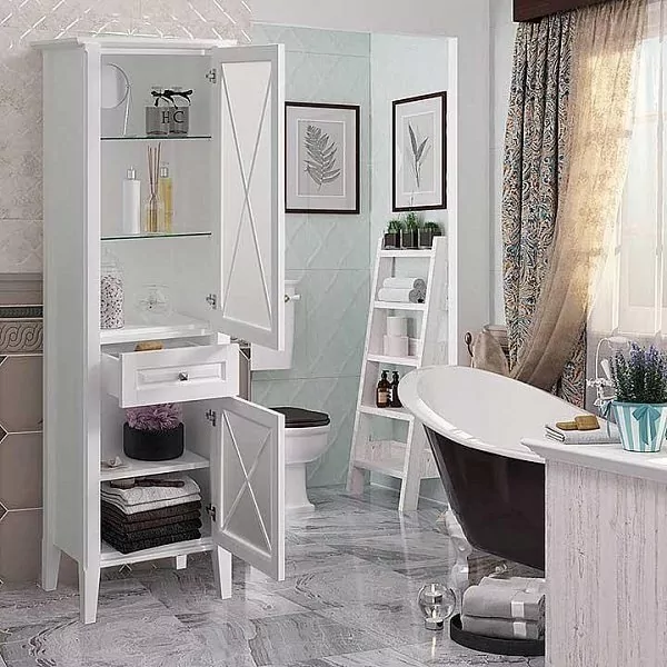 Пенал Opadiris Палермо 50 L белый матовый