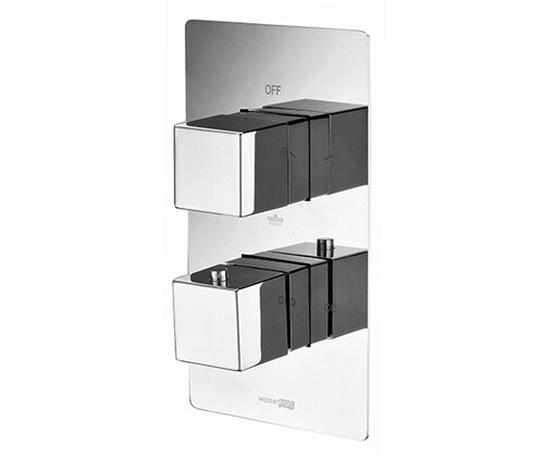 Смеситель с переключателем Alme 1544 Thermo WasserKraft встраиваемый, на 2 выхода, хром