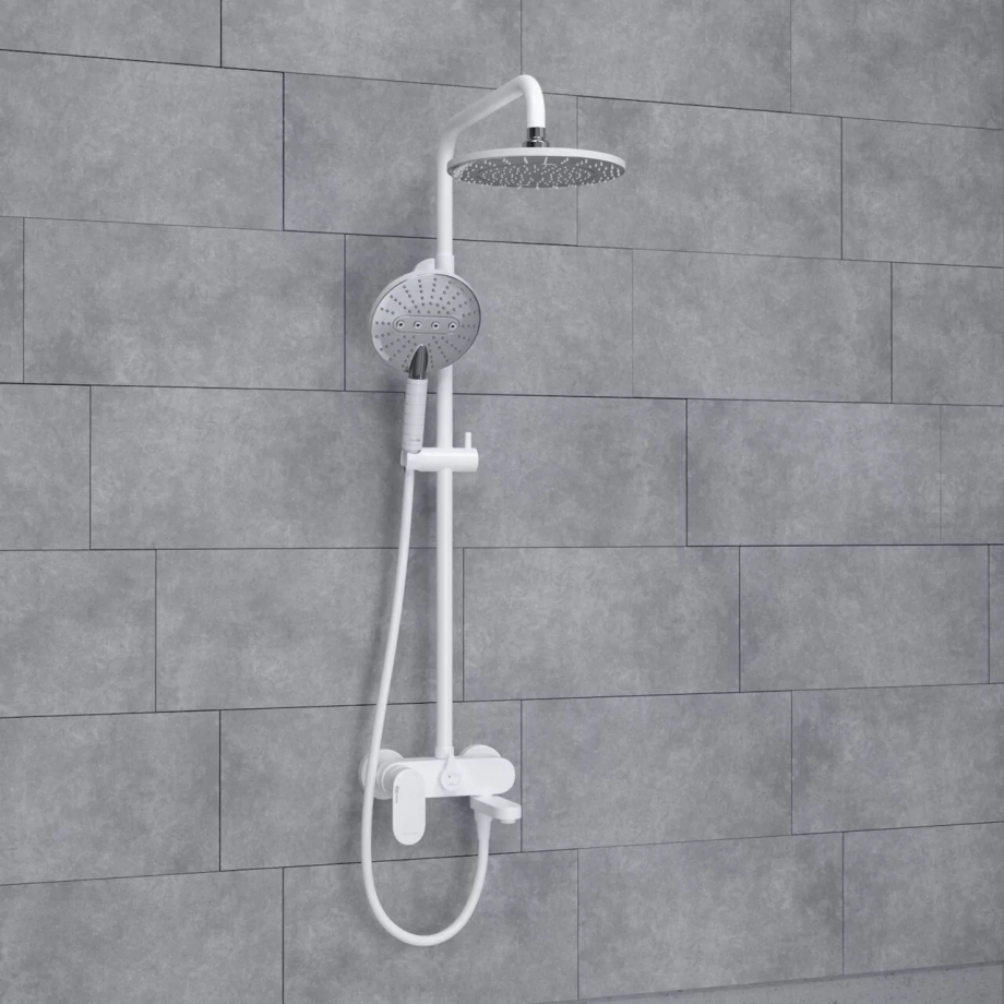 Душевая стойка WasserKraft A185.067.059.WM белый Soft-touch