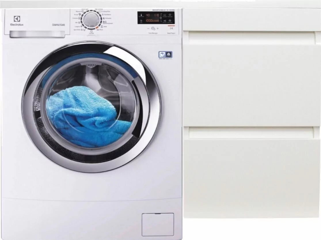 Тумба подвесная Style Line Даллас 100 Люкс Plus Эмаль с раковиной Даллас 100 под стиральную машину, правая, белая