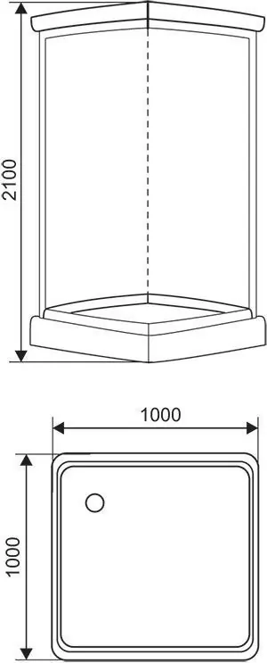Душевая кабина Arcus S-43 100x100