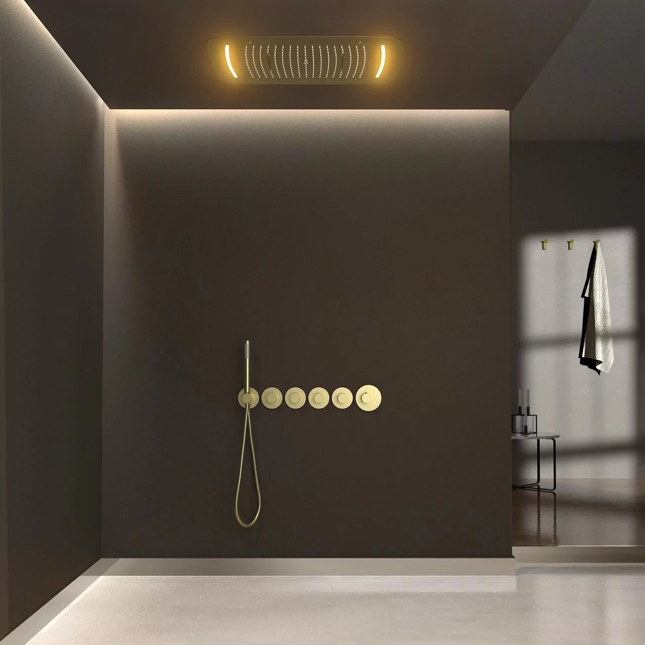 Душевой комплект Timo Saona SX-2319/17SM матовое золото