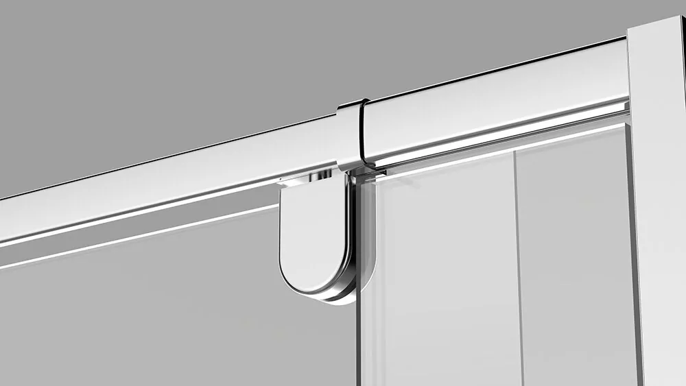 Душевая дверь Veconi VN32-90-01-C5 в нишу, распашная, прозрачное стекло, хром