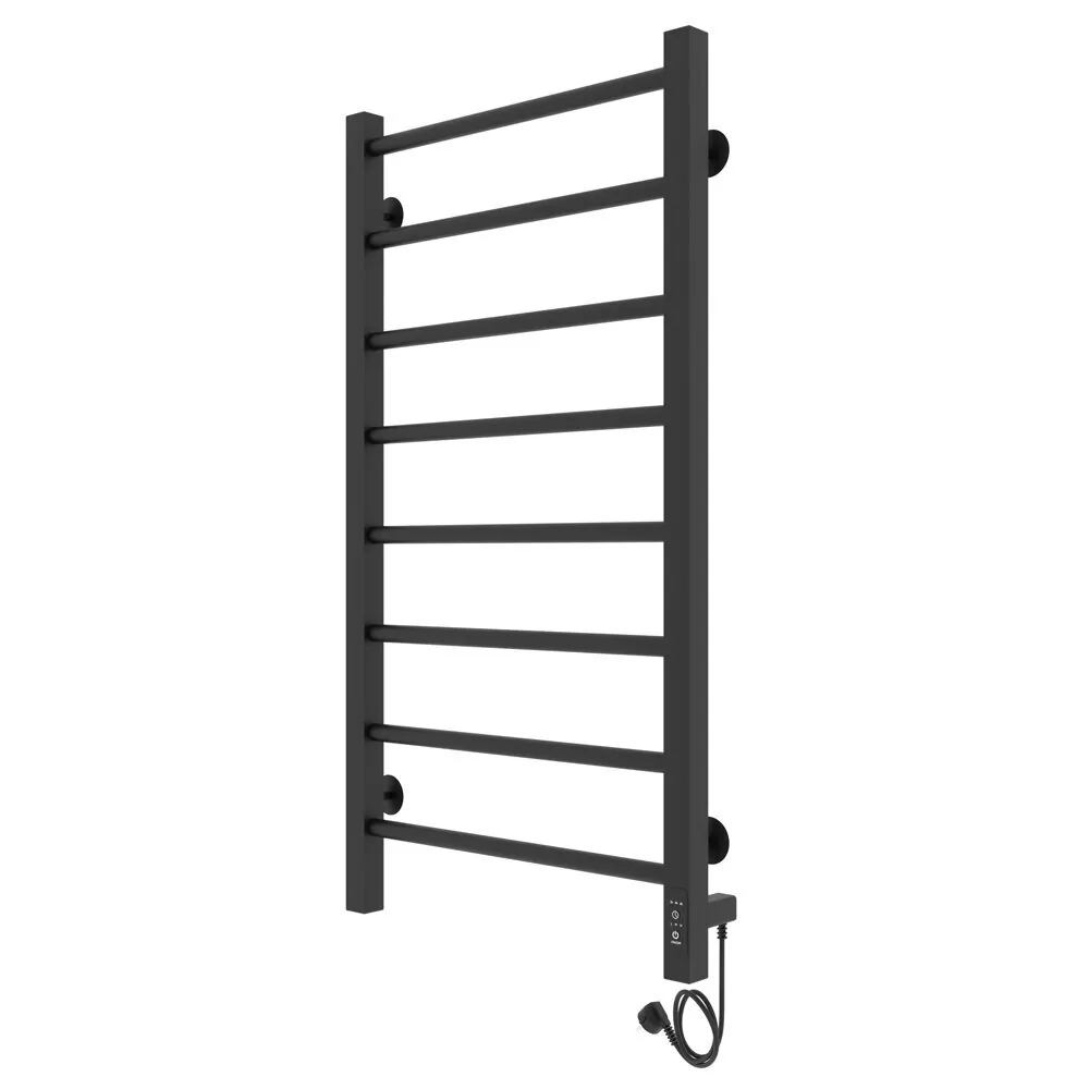 Полотенцесушитель электрический Laris Феличия ЧК П8 400х800 с терморегулятором, правый, черный матовый