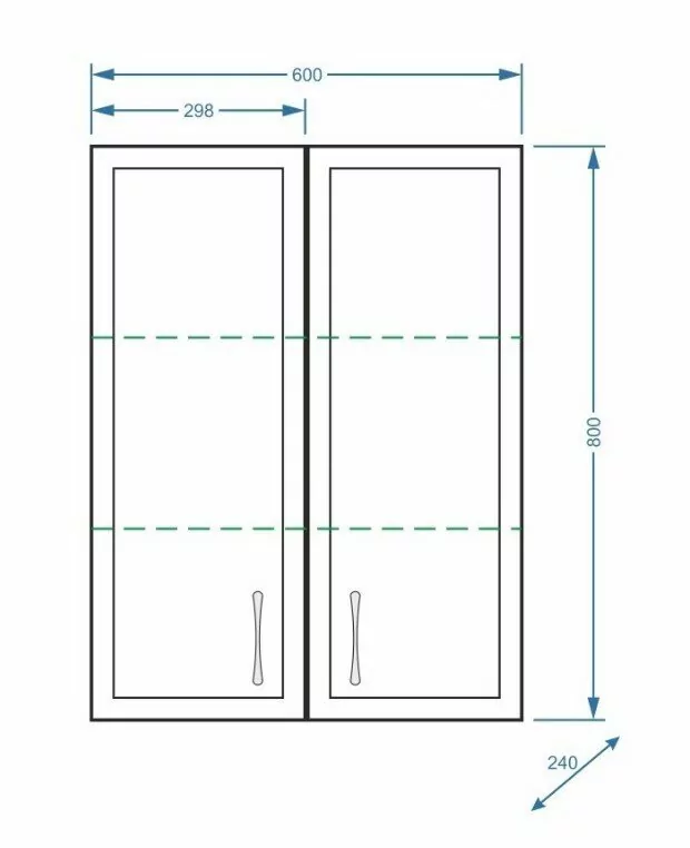 Шкаф навесной Stella Polar Концепт 60 белый