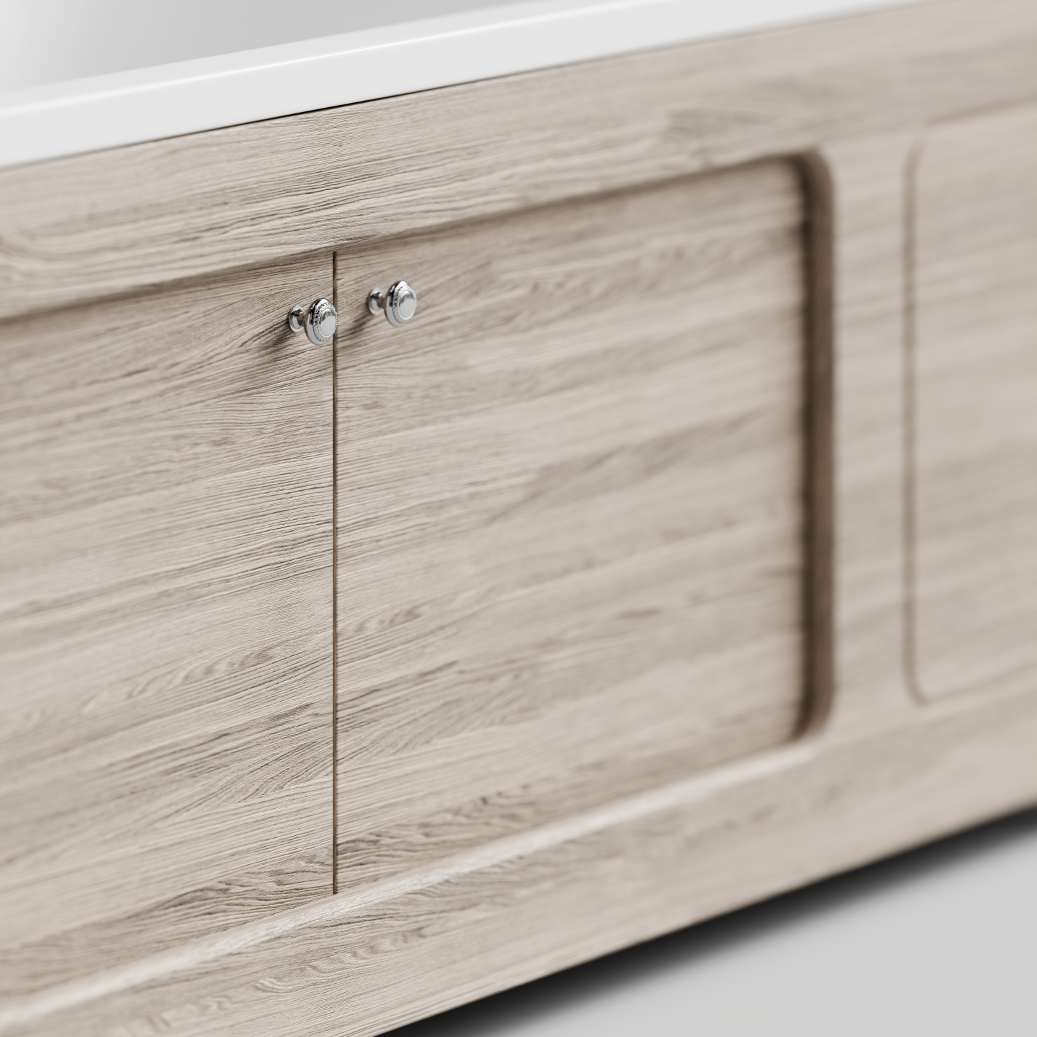 Экран под ванну Vod-ok Лидер 180 раздвижной Дубослив ореховый светлый