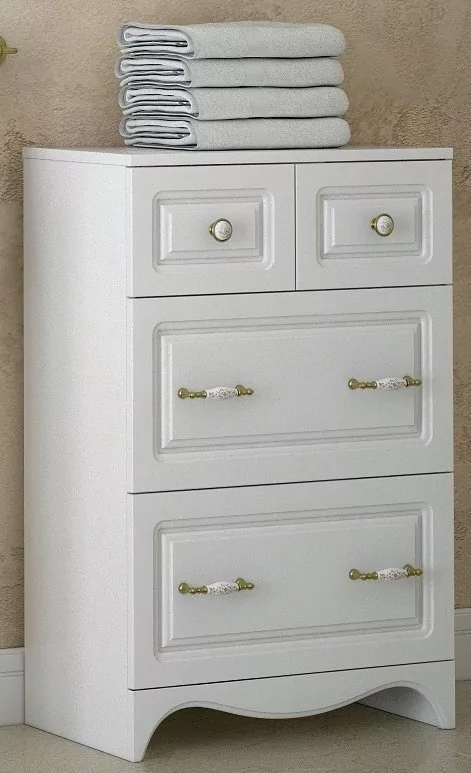 Тумба-комод Corozo Классика 55 4 ящика, белый