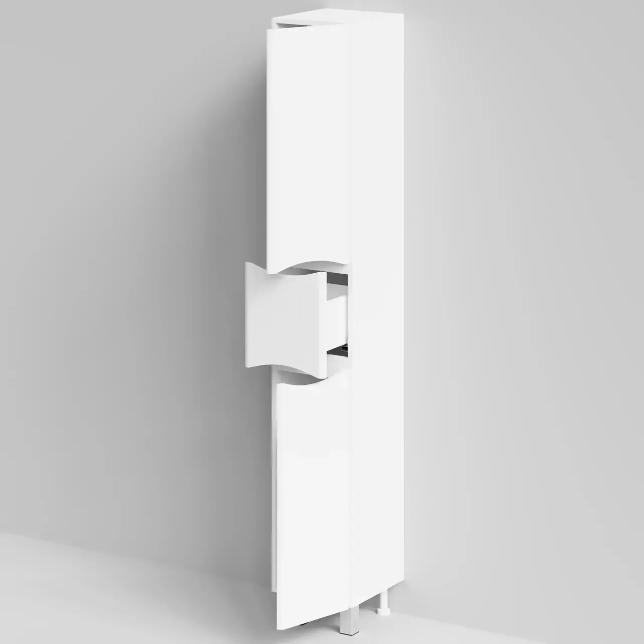 Пенал Vod-ok Адель 30 L/R, 2 двери, 1 ящик, напольный, белый + 13 цветов от магазина Vanna-Vanna.ru!