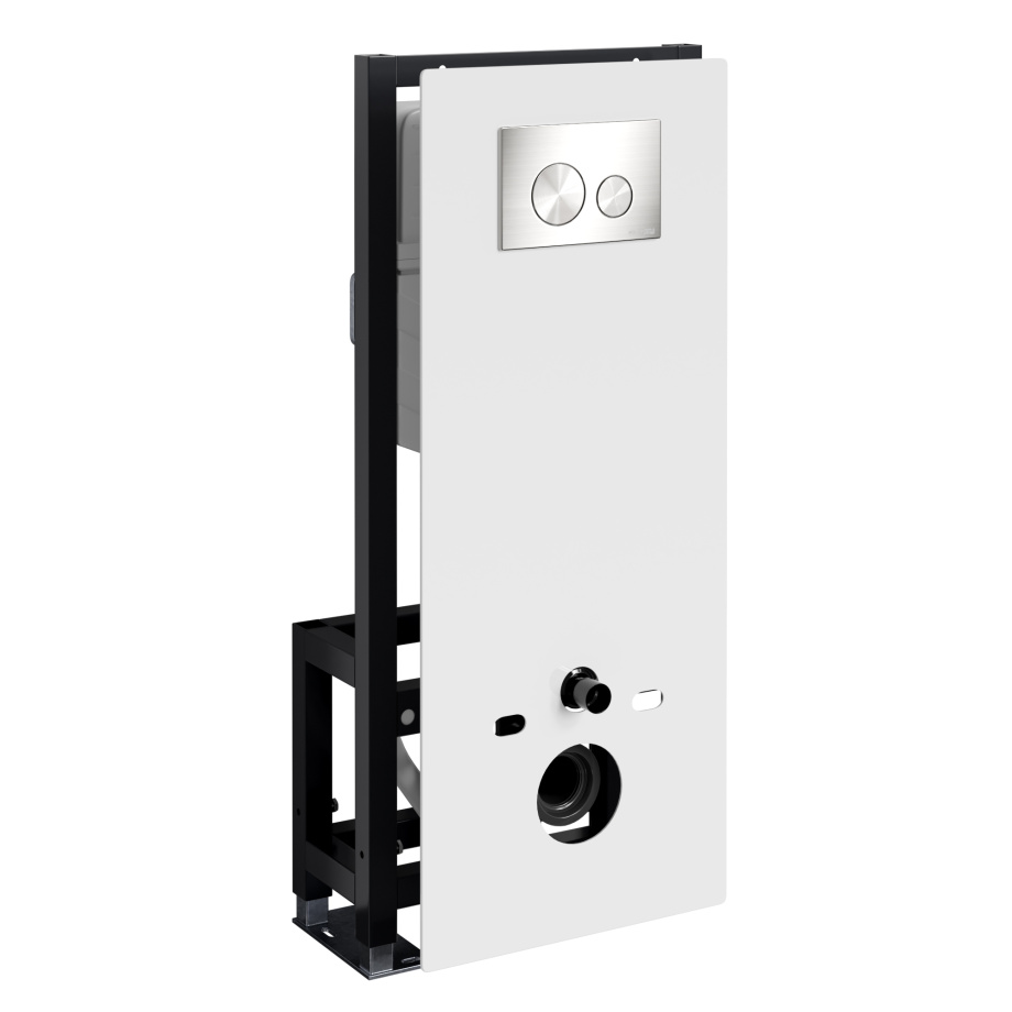 Инсталляция WasserKraft Glan 66TLT.010.ME.WH.BN02 для подвесного унитаза, с кнопкой