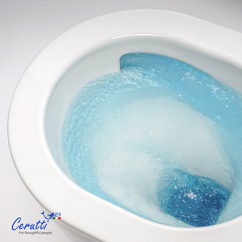 Унитаз Ceruttispa Sella Aria Tornado CT9529 безободковый, подвесной, (490х370х370), белый