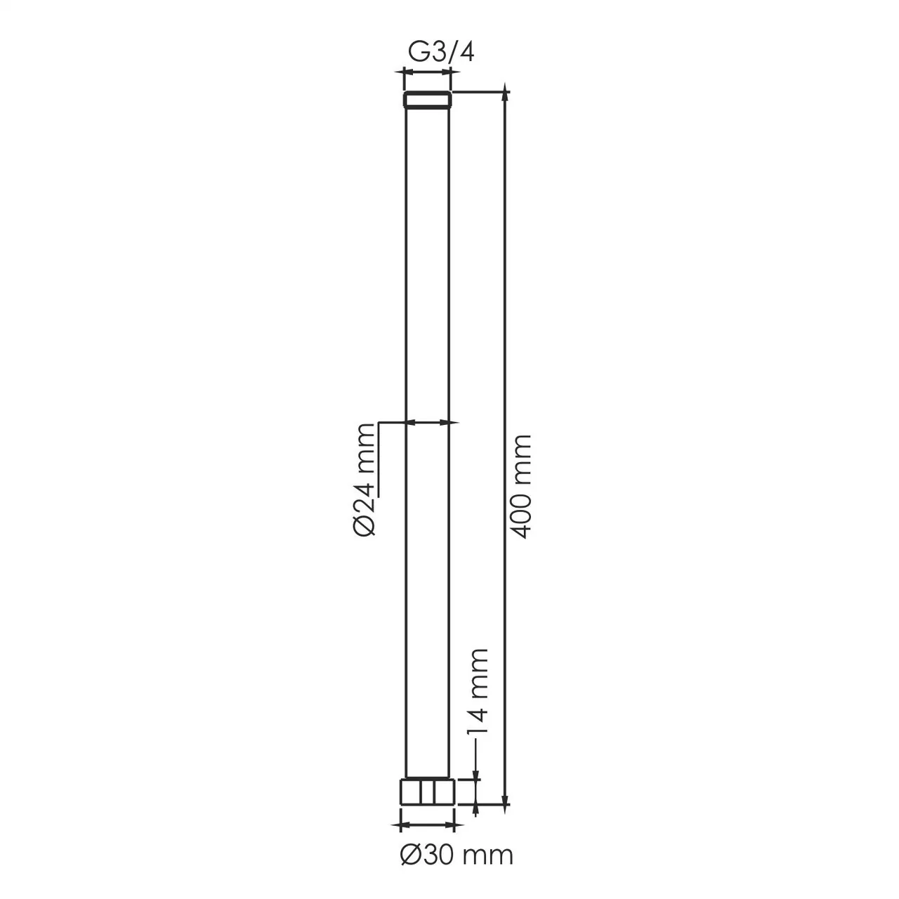 Удлинитель для душевой стойки Wasserkraft A230