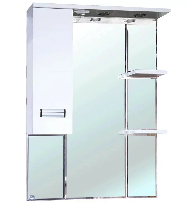 Зеркало с шкафчиком Bellezza Сиена 80 L свет, белый