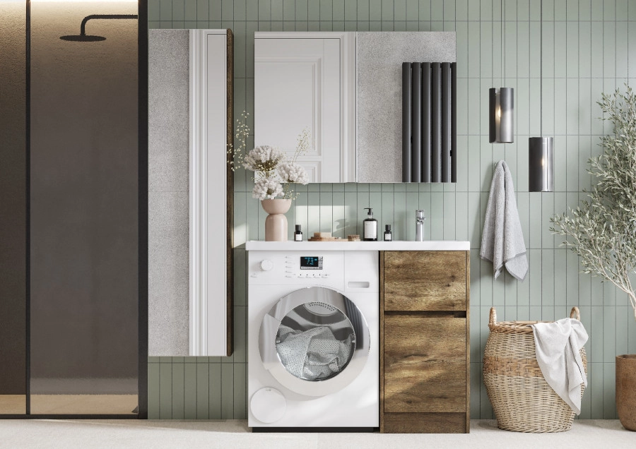 Тумбы под раковину AQUATON Лондри 40 Дуб Рустикальный