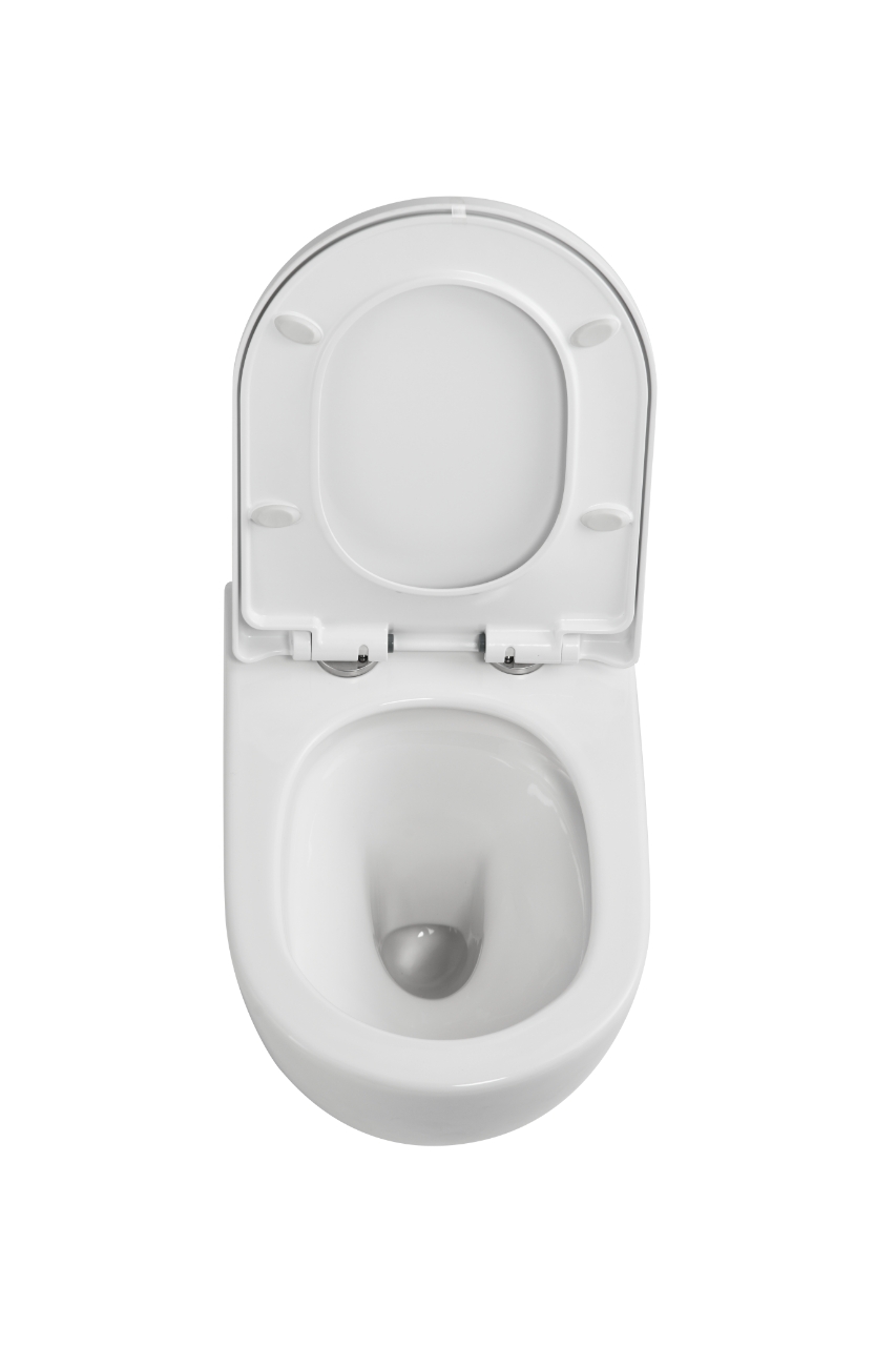 Унитаз SantiLine SL-5025Z подвесной, торнадо, микролифт, белый глянцевый