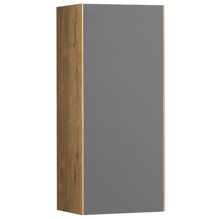 Шкаф навесной Aquaton Сохо 40 дуб веллингтон/графит софт