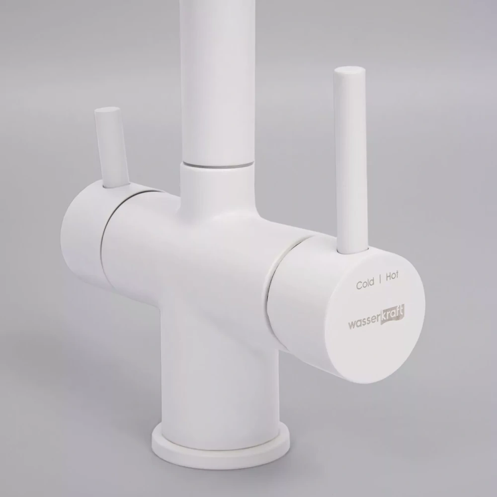 Смеситель для кухни WasserKraft A8357 белый Soft-touch от магазина Vanna-Vanna.ru!
