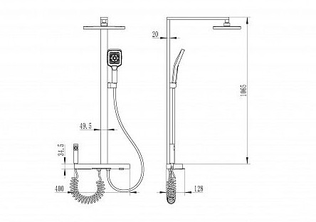 Душевая стойка Cerutti Spa NANNI 