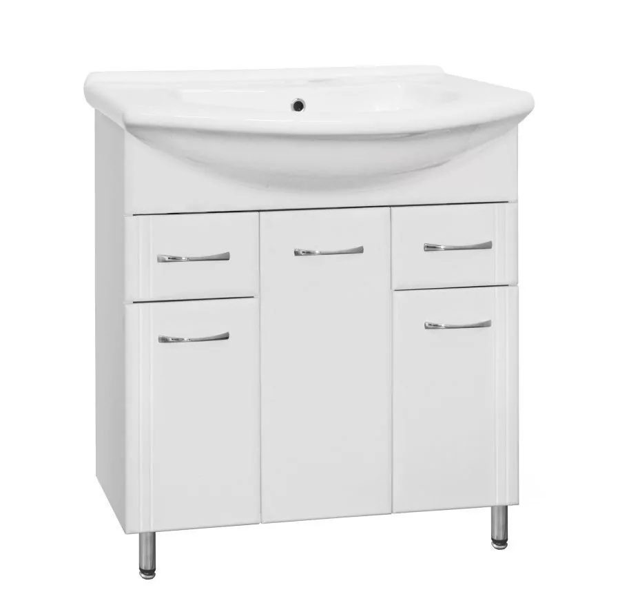 Мебель для ванной Style Line Эко Стандарт №26 75 комплект, напольный, белый