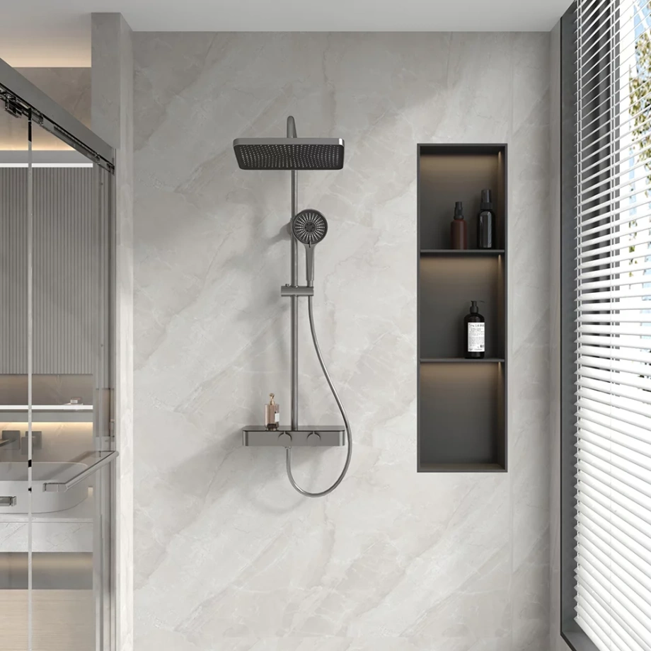 Душевая стойка Veconi FOSSA FO-210-GR-C4, графит брашинг