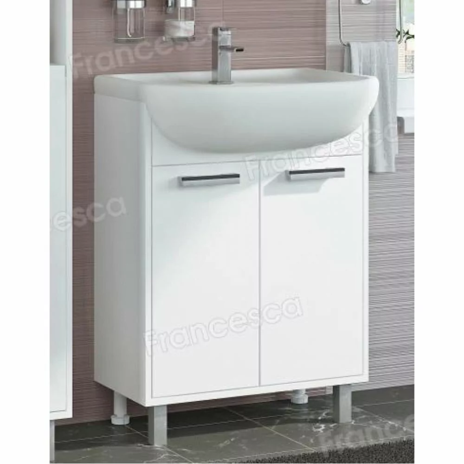 Тумба с раковиной Francesca Eco 60 напольная, белая