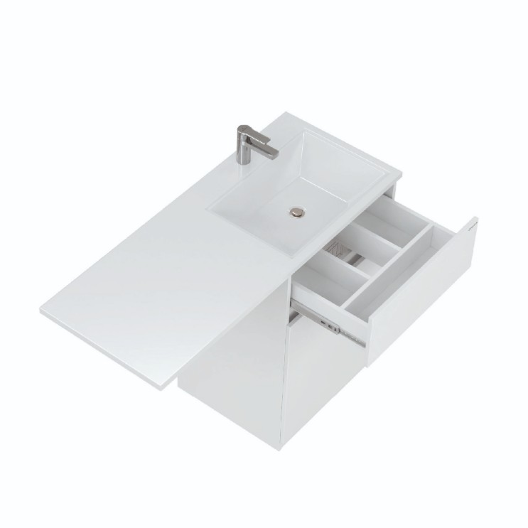 Тумба напольная Onika Сорго 58 с раковиной Марсал 120 R, под стиральную машину, белая