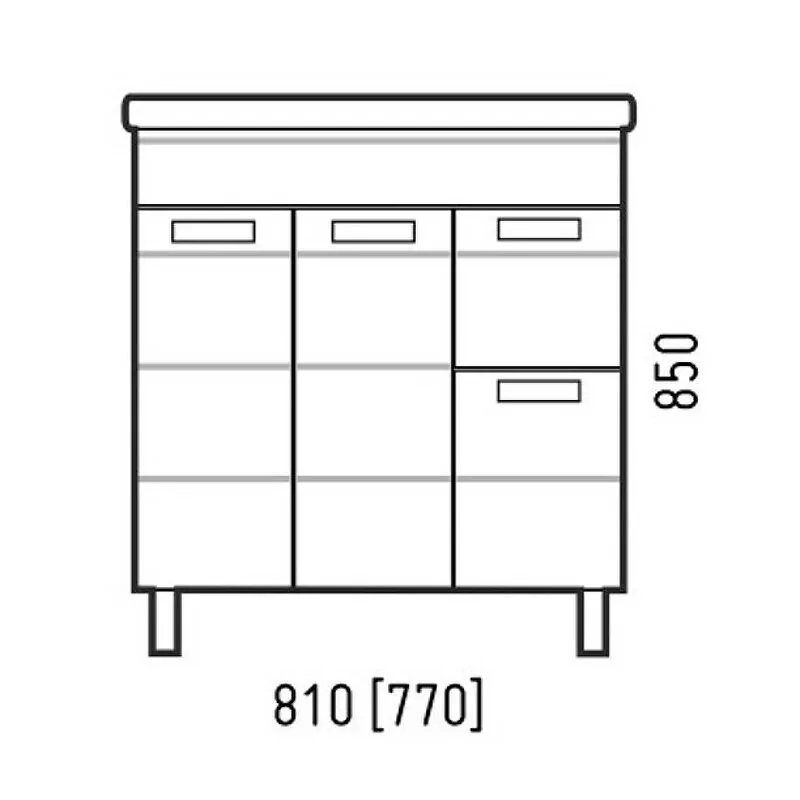 Тумба Corozo Денвер 80 Z2 с раковиной Фостер 80 П напольная, белая