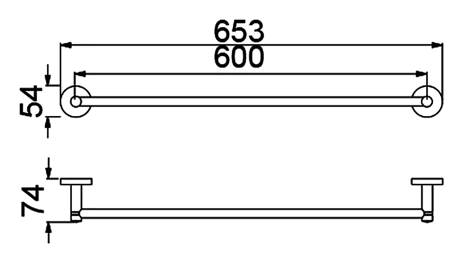 Полотенцедержатель двойной Timo Saona 13056/18 черное золото