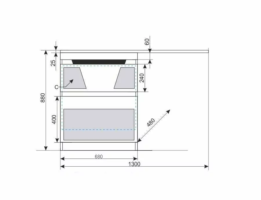 Тумба с раковиной Style Line Даллас 130 Люкс Plus ПВХ под стиральную машину, напольная, три ящика, левая, белая