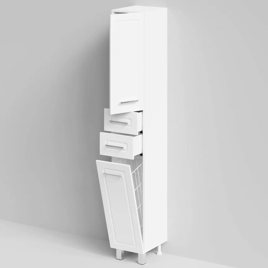 Пенал Vod-ok Арабеска 30 L/R, напольный, с корзиной, белый + 13 цветов от магазина Vanna-Vanna.ru!