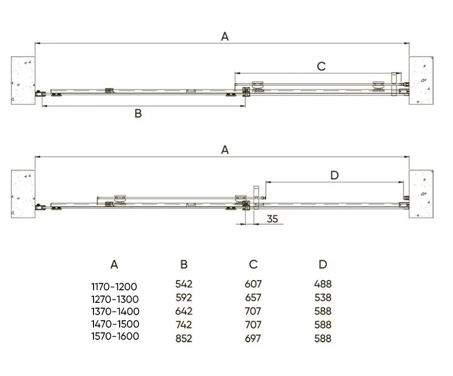 Душевая дверь Veconi Vianno VN-70CH, 1500x1950, хром, стекло прозрачное