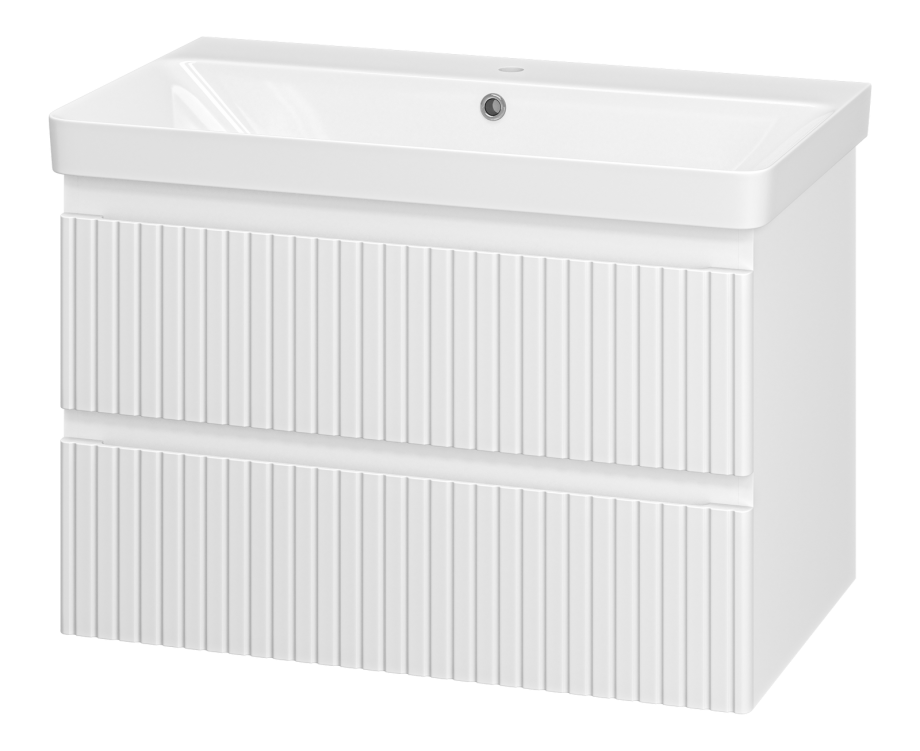 Тумба с раковиной Brevita Victory 80 подвесная, белый